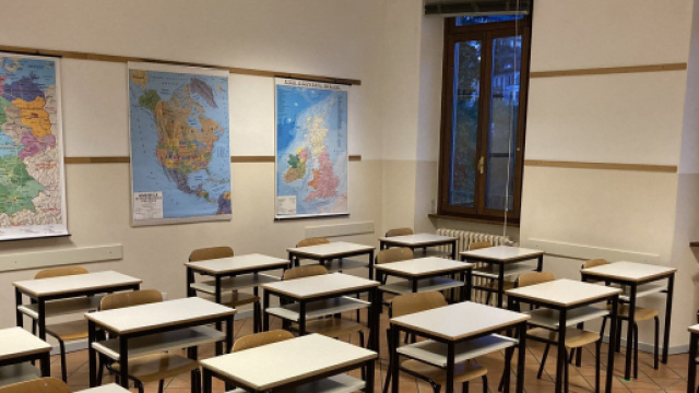 Un'aula scolastica Foto &copy; orizzontescuola.it
