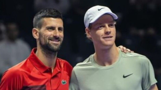 Sinner e Djokovic dopo il match &copy; Instagram