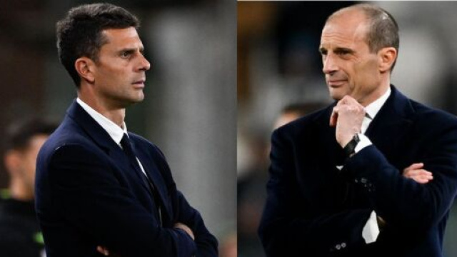 Thiago Motta e Massimiliano Allegri &copy; Juventus FC