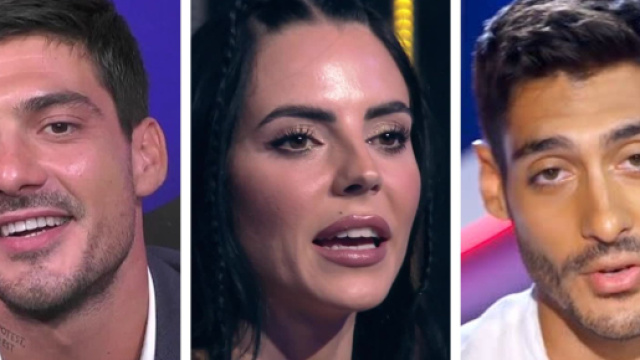 Lorenzo Spolverato, Shaila Gatta e Javier Martinez (&copy;Grande Fratello/Mediaset).
