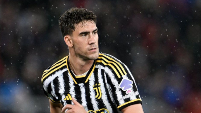 Dusan Vlahovic in campo &copy; Juventus FC