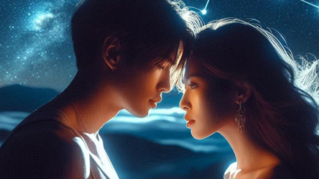 Uomo e donna innamorati &copy; Bing AI