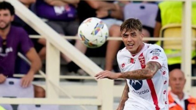 Daniel Maldini in azione con il Monza &copy; Instagram