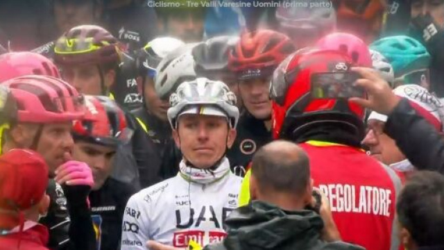 Tadej Pogacar alla Tre Valli Varesine - screenshot &copy; Rai Sport