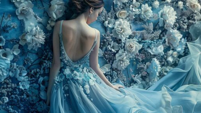 Donna di spalle su sfondo blu &copy; Immagine di Pixabay