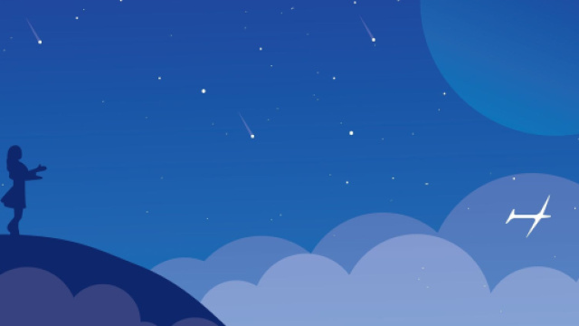 Una donna sotto un cielo stellato (&copy;Pixabay)