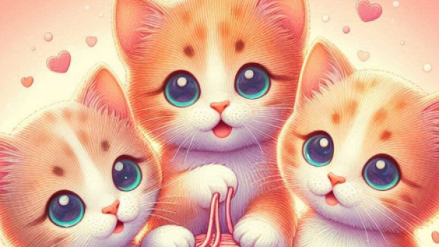 Trio di gattini teneri &copy; Copilot