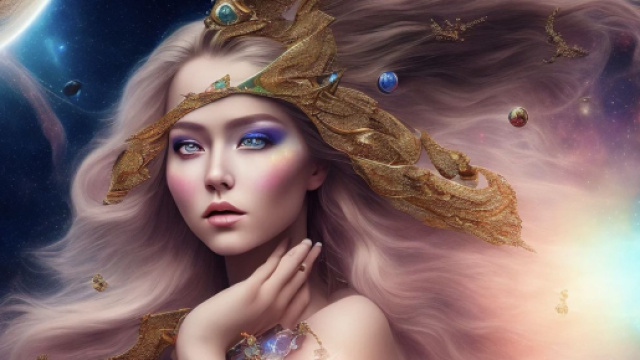 Una donna immersa tra i pianeti dell'universo - &copy; Pixabay.