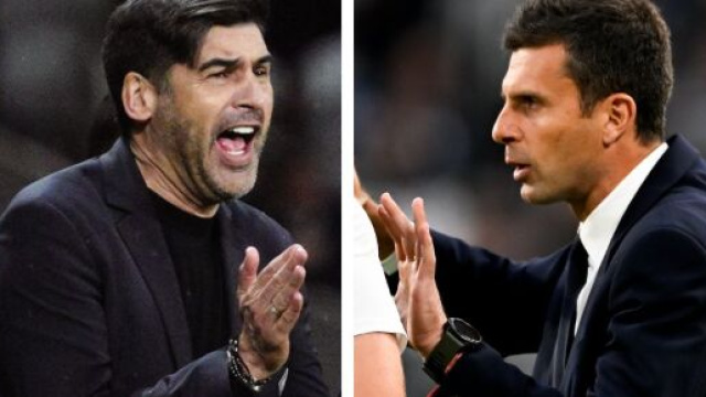 Paulo Fonseca e Thiago Motta &copy; AC Milan e Juventus FC