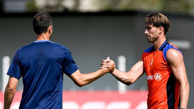 Thiago Motta e Dusan Vlahovic - Foto &copy; Juventus FC.