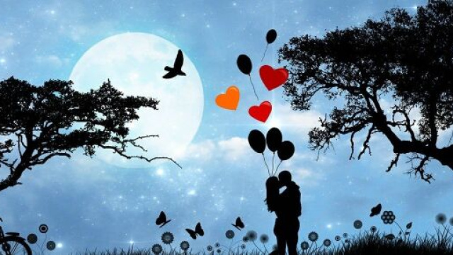 Una coppia innamorata al chiaro di Luna (&copy;pixabay.com)