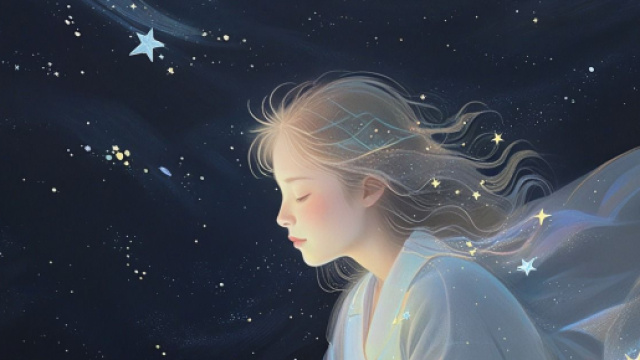 Ragazza fra le stelle &copy; Immagine di Pixabay