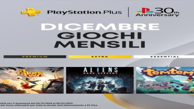 giochi gratis per abbonati a Playstation Plus a dicembre foto &copy; Pagina Ufficiale Facebook Playstation Italia