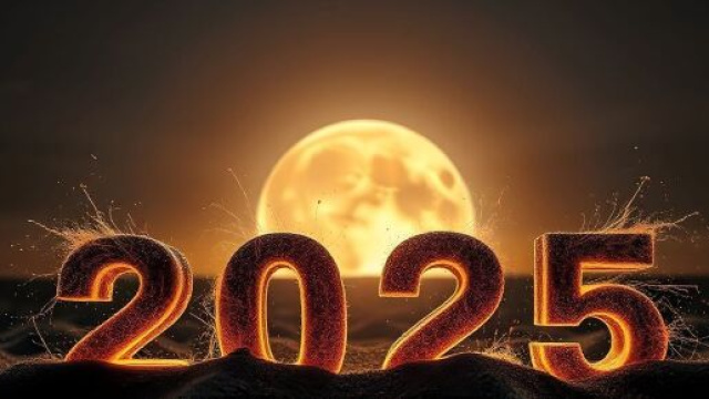 Sfondo lunare con la dicitura 2025 &copy; Pixabay