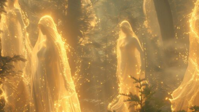 Esseri nella foresta, generato da IA &copy; Pixabay.