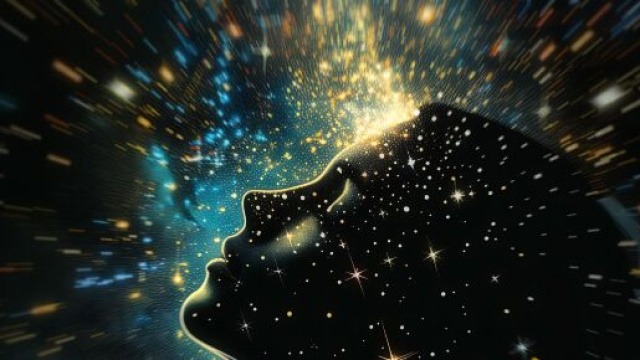 L'immensit&agrave; dell'universo in un pensiero di donna - &copy; Pixabay IA