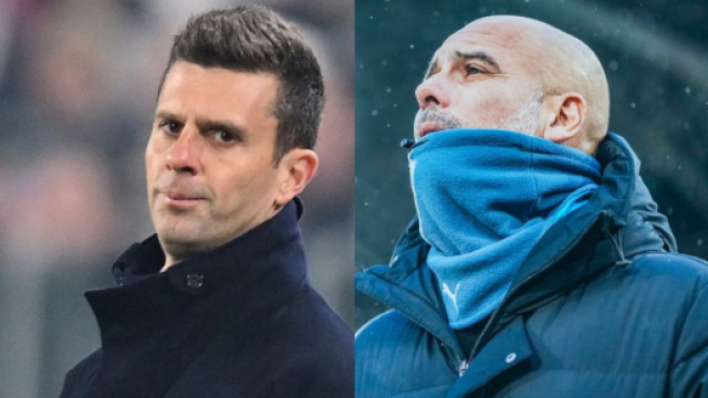 Thiago Motta e Pep Guardiola &copy; Sky Sport / Manchester City