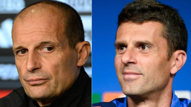 Massimiliano Allegri e Thiago Motta. Foto &copy; Juventus FC