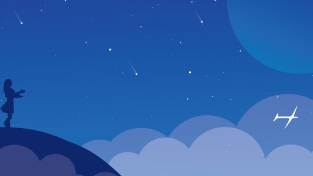 Una ragazza e un cielo stellato (&copy; Pixabay).