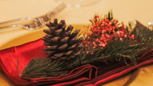 Piatto con addobbi natalizi-&copy; Pexels