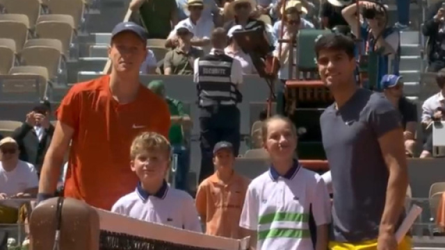 Sinner e Alcaraz al Roland Garros - screenshot &copy; Eurosport.