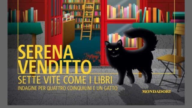 &copy; Copertina del romanzo Sette vite come i libri di Serena Venditto.