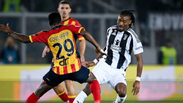 Khephren Thuram nella gara Lecce-Juventus, stagione 2024/25. Foto &copy; Juventus