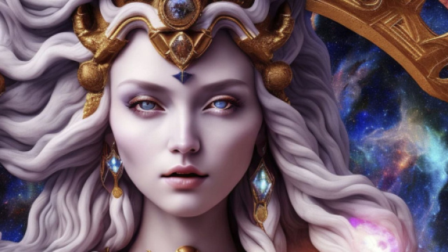 Donna tra le stelle dell'universo - &copy; Pixabay.