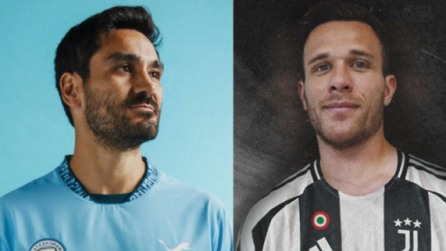 Ilkay Gundogan, centrocampista del City. Foto &copy; X/Gundogan. Arthur, centrocampista della Juventus. Foto &copy; Juventus