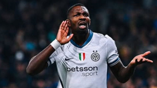 Marcus Thuram esulta dopo un gol &copy; FC Inter
