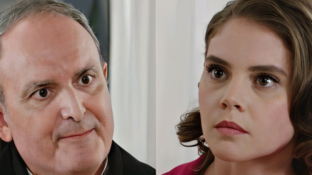 Don Saverio ed Elvira - screenshot &copy; Rai 1.
