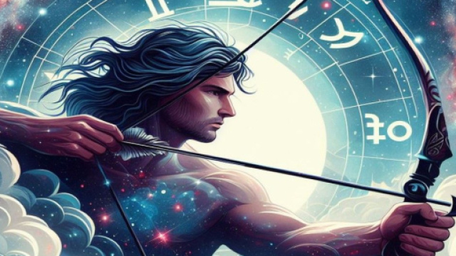 Segno del Sagittario generato con &copy; AI Copilot.