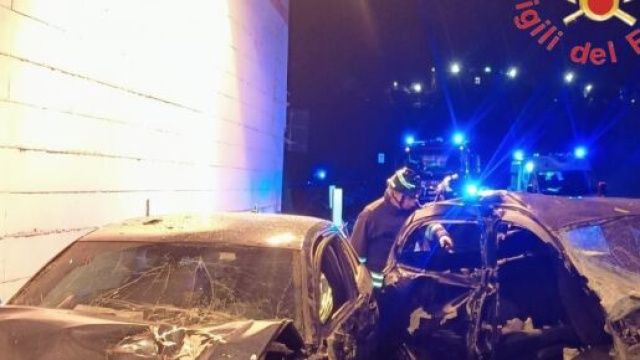 Incidente lungo la Statale 109 - &copy; Vigili del Fuoco.