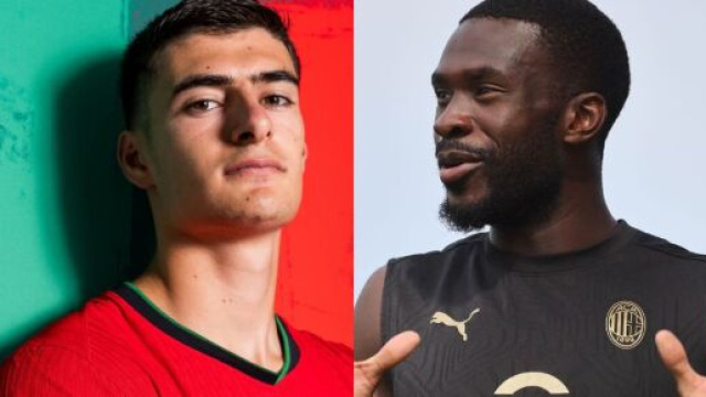 Antonio Silva, difensore del Benfica. Foto &copy; Sky Sport. Fikayo Tomori, difensore del Milan. Foto &copy; X/Tomori