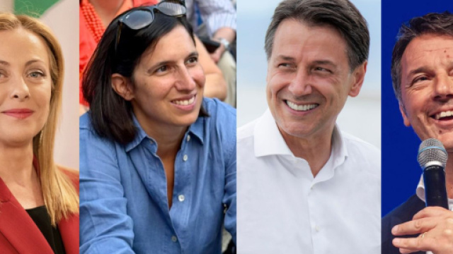 Giorgia Meloni, Elly Schlein, Giuseppe Conte e Matteo Renzi ((&copy; Facebook)