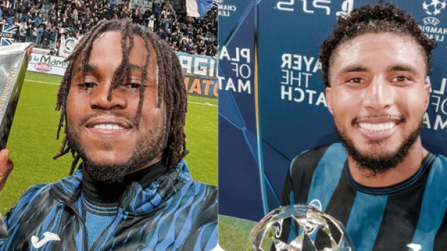 Ademola Lookman ed Ederson. Foto &copy; Atalanta