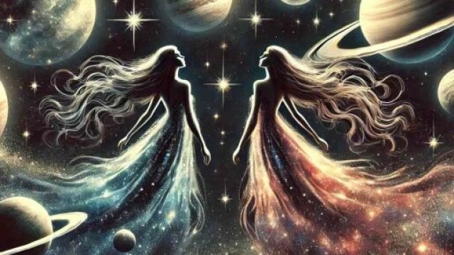 Due donne tra stelle e pianeti - &copy; immagine generata con IA