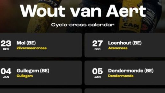 Il programma di ciclocross di Wout van Aert - &copy; X Visma Lease a Bike.