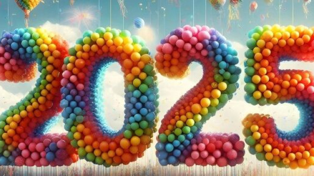palloncini colorati a simboleggiare l'anno 2025 - &copy; Pixabay