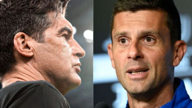 Paulo Fonseca, allenatore del Milan. Foto &copy; Milan. Thiago Motta, allenatore della Juventus. Foto &copy; Juventus