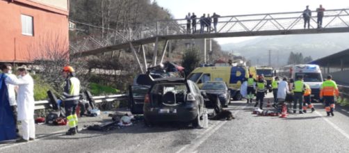 Los heridos fueron evacuados al Hospital Valle del Nal&oacute;n (X, @112Asturias)