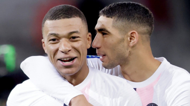 Kylian Mbapp&eacute; et Achraf Hakimi au PSG (capture Twitter @panams75)