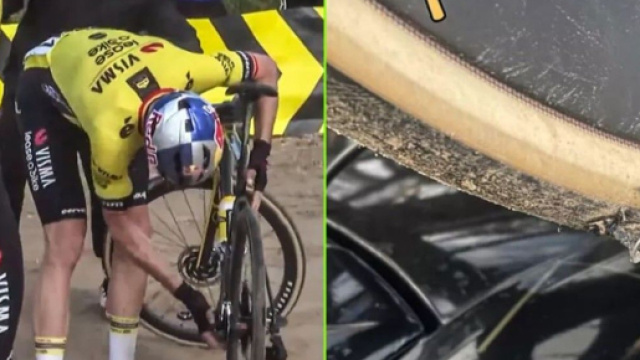 Ciclismo, van Aert arriva ultimo a Ubeda: 'Con queste forature non puoi fare molto'.