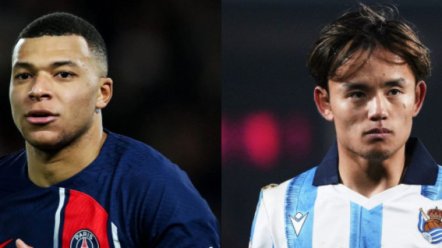 Les &eacute;quipes de Kylian Mbapp&eacute; et Takefusa Kubo s'affrontent ce mercredi (screenshot Twitter - @le10sport)