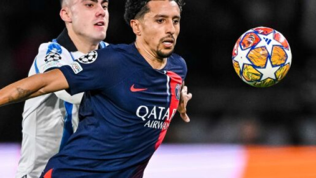 Marquinhos auteur d'un bon match face &agrave; la Real Sociedad. (screenshot Twitter @SoccertimeNew)