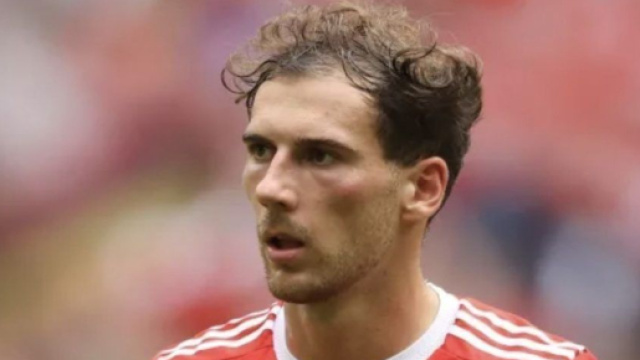 In foto Leon Goretzka, centrocampista del Bayern Monaco.