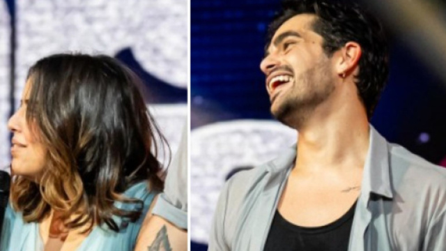 In&egrave;s Reg et Christophe Licata au premier prime de Danse avec les stars - Capture d'&eacute;cran Instagram (@licatachristophe)