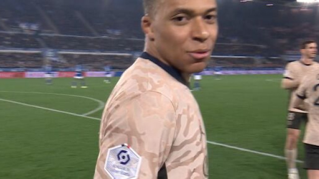Mbapp&eacute; buteur contre Strasbourg avec le PSG. (screenshot @prime video)