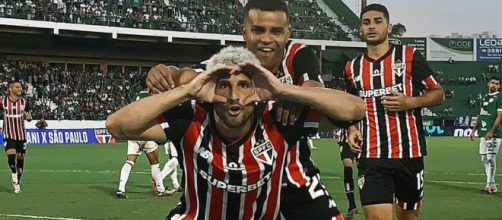 Calleri abriu o placar para o S&atilde;o Paulo (Reprodu&ccedil;&atilde;o/Facebook/saopaulofc)