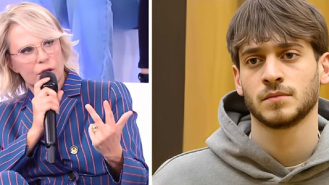 Amici 23, in foto Maria De Filippi e Holden.